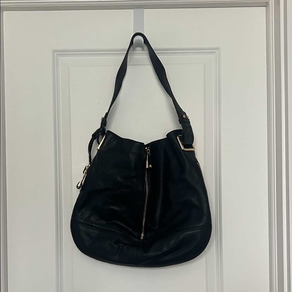 Vince Camuto Iris Hobo Bag in Caviar